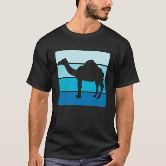 Retro kameel  Dierdromedaris T-shirt (Voorkant)