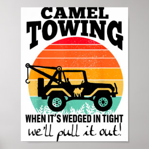 Retro Kameel Trekt Sarcasische Citaten Leven Zonde Poster