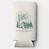 Retro Kamp Bachelorette Meisjes Camping Weekend Seltzer Blikjeskoeler (Achterkant)