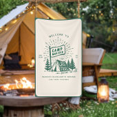 Retro Kamp Bachelorette Meisjes Camping Weekend Spandoek
