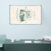 Retro Kamp Bachelorette Meisjes Camping Weekend Spandoek (Beurs)