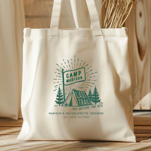 Retro Kamp Bachelorette Meisjes Camping Weekend Tote Bag