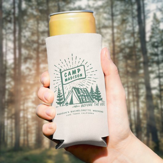Retro Kamp Bruidsmeisjes Camping Weekend Seltzer Blikjeskoeler