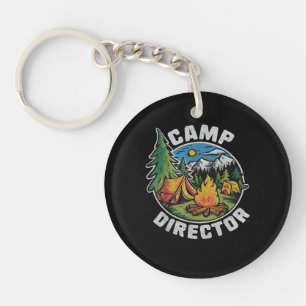 Retro Kamp Directeur Camping Zomer Kamp Grappig Ka Sleutelhanger