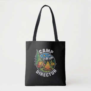 Retro Kamp Directeur Camping Zomer Kamp Grappig Ka Tote Bag