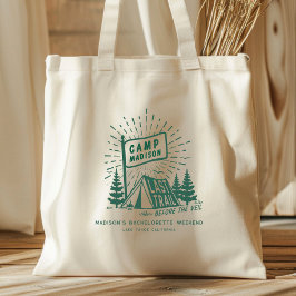 Retro Kamp Verloofde Meisjes Kampeer Weekend Tote Bag
