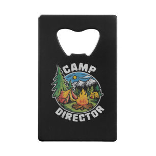 Retro Kampdirecteur Camping Zomer Kamp Grappig Kam Creditkaart Flessenopener