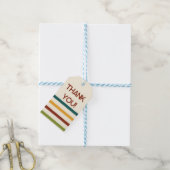 Retro kampeer bedankkaartjes cadeaulabel (Met Touw)