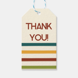 Retro kampeer bedankkaartjes cadeaulabel