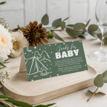 Retro Kampeer Insteekkaarten voor Babykaart