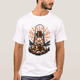 Retro Kampeerlantaarn T-shirt | Retro Outdoor Adve