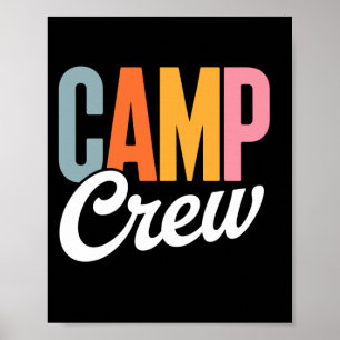 Retro kampeerploeg zomer kamperen grappige vriende poster