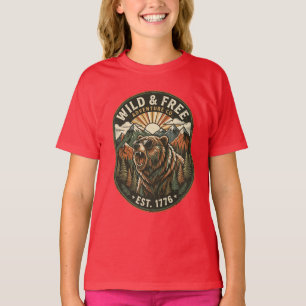 Retro kamperen wandelen outdoor natuur liefhebber t-shirt