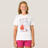 Retro Kampvuur Avontuur – Grappige Kampeer Activit T-shirt (Voorkant volledig)