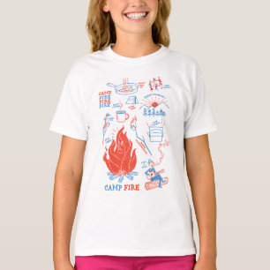 Retro Kampvuur Avontuur – Grappige Kampeer Activit T-shirt
