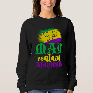 Retro kan Alcohol Funny Carnival Mardi Gra bevatte Trui