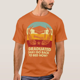Retro kan ik nu terug naar bed, grappig Afstuderen T-shirt