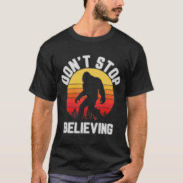 Retro kan niet stoppen met het geloven van Bigfoot T-shirt