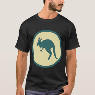 Retro Kangaroo  Wilde Dier T-shirt