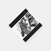 Retro kanoën servet (Hoek)