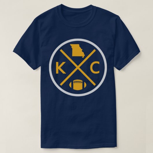 Retro Kansas City Embleem KC T-shirt (Design voorkant)
