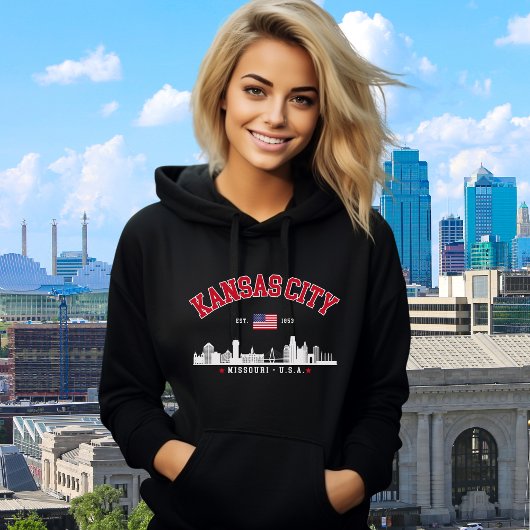 Retro Kansas City Skyline Hoodie