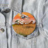 "Retro Kansas Tarweveld Reisposter" "kansas Ronde Button 4,0 Cm (In situ)