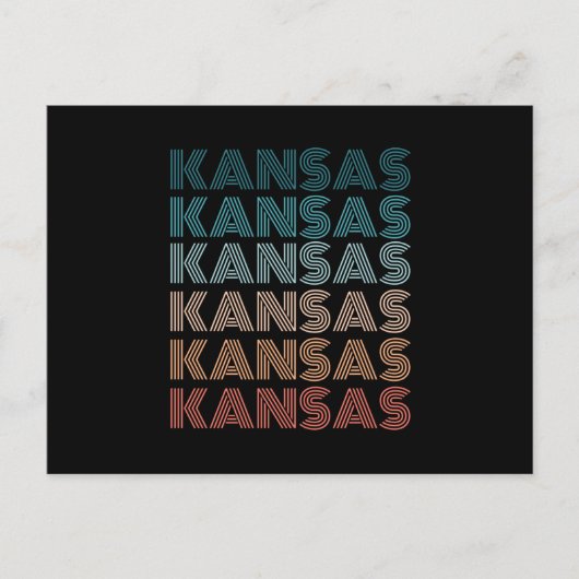 Retro Kansas Vintage Amerikaanse Staten Cadeaus Briefkaart (Voorkant)