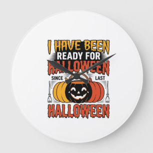 Retro Kant-en-Klaar Voor Halloween Snoep Emmer T-s Grote Klok