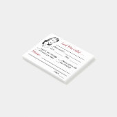 Retro Kantoor Memo Sticky Notes (Schuin)