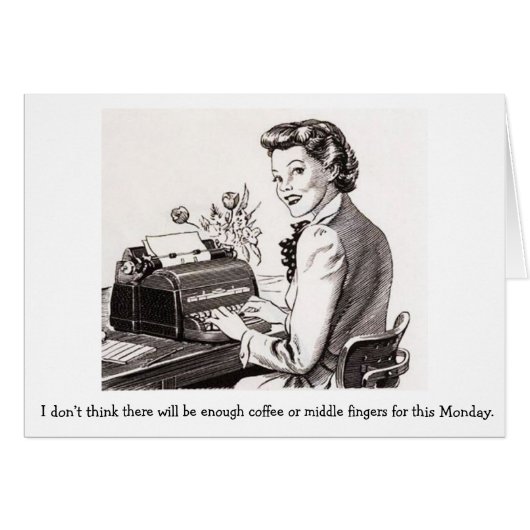 Retro Kantoor - niet genoeg middenvingers, (Voorkant Horizontaal)