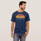 Retro kapper Fade gezegde grappige kapper winkel T-shirt (Voorkant volledig)
