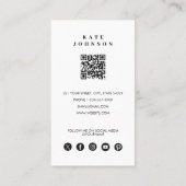 Retro Kapper Kapper Schoonheidssalon QR Code Visitekaartje (Achterkant)