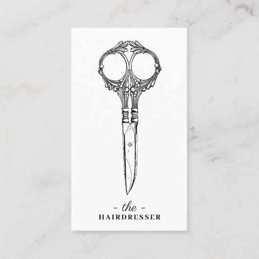 Retro Kapper Kapper Schoonheidssalon QR Code Visitekaartje (Voorkant)