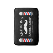 Retro kapperszaak badmat met zakelijke logo (Voorkant Verticaal)