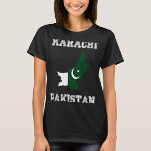 Retro Karachi Pakistan heeft de Pakistaanse vlag v T-shirt