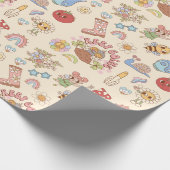 Retro karakterpatroon inpakpapier (Hoek)