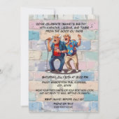 Retro Karaoke Verjaardag-80s Music Party Kaart (Voorkant)