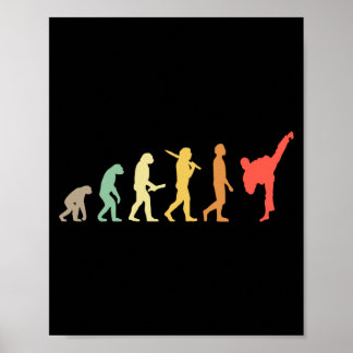 Retro Karate Evolutie Cadeau Voor Karateka Poster