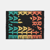 Retro Karate Gift voor Karateka Fleece Deken (Voorkant (Horizontaal))