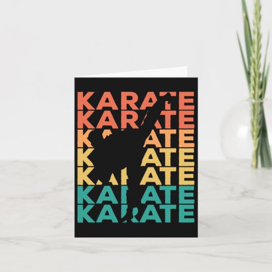 Retro Karate Gift voor Karateka Kaart (Voorkant)