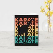 Retro Karate Gift voor Karateka Kaart (Gele Bloem)