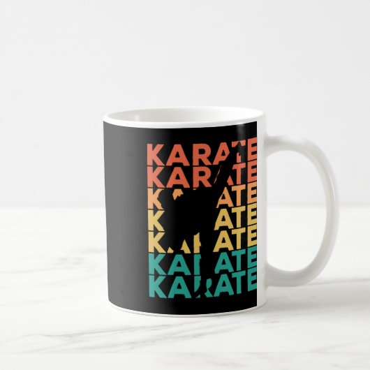 Retro Karate Gift voor Karateka Koffiemok (Rechts)