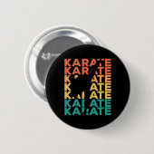 Retro  Karate Gift voor Karateka Ronde Button 5,7 Cm (Voorkant /achterkant)