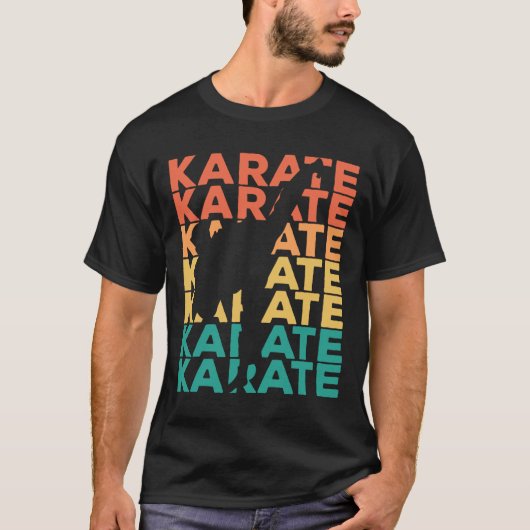 Retro Karate Gift voor Karateka T-shirt (Voorkant)