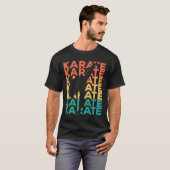 Retro Karate Gift voor Karateka T-shirt (Voorkant volledig)