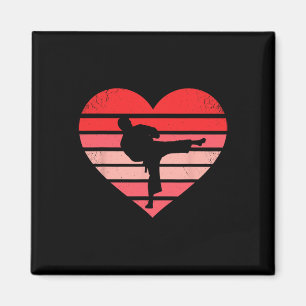Retro Karate Judo Hart Valentijn Martial Art Boys Magneet