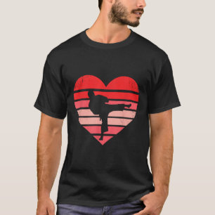 Retro Karate Judo Hart Valentijn Martial Art Boys T-shirt