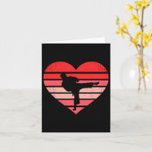 Retro karate judo hart valentijnsdag martial arts  kaart (Gele Bloem)