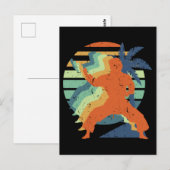 Retro Karate Kung Fu Ninja Martial Arts Sportman Briefkaart (Voorkant / Achterkant)